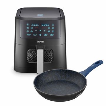 Fritadeira Elétrica Airfryer Smart Vision 6L e Panela Home Azul Saute ...