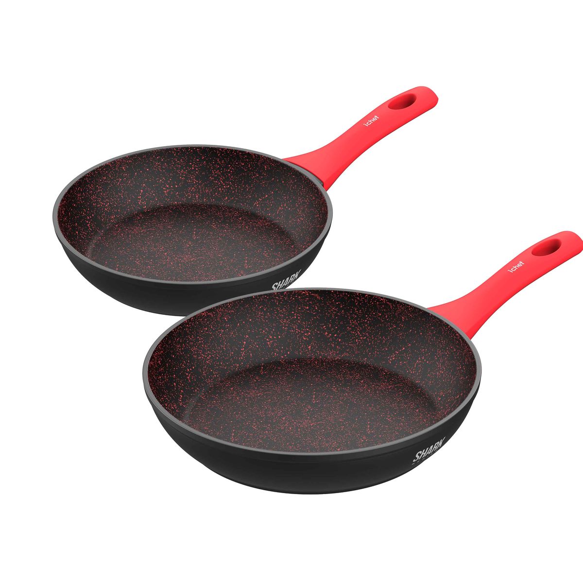 2 Unidades Panelas Polishop Ichef Home Sauté Grand Vermelho 24cm