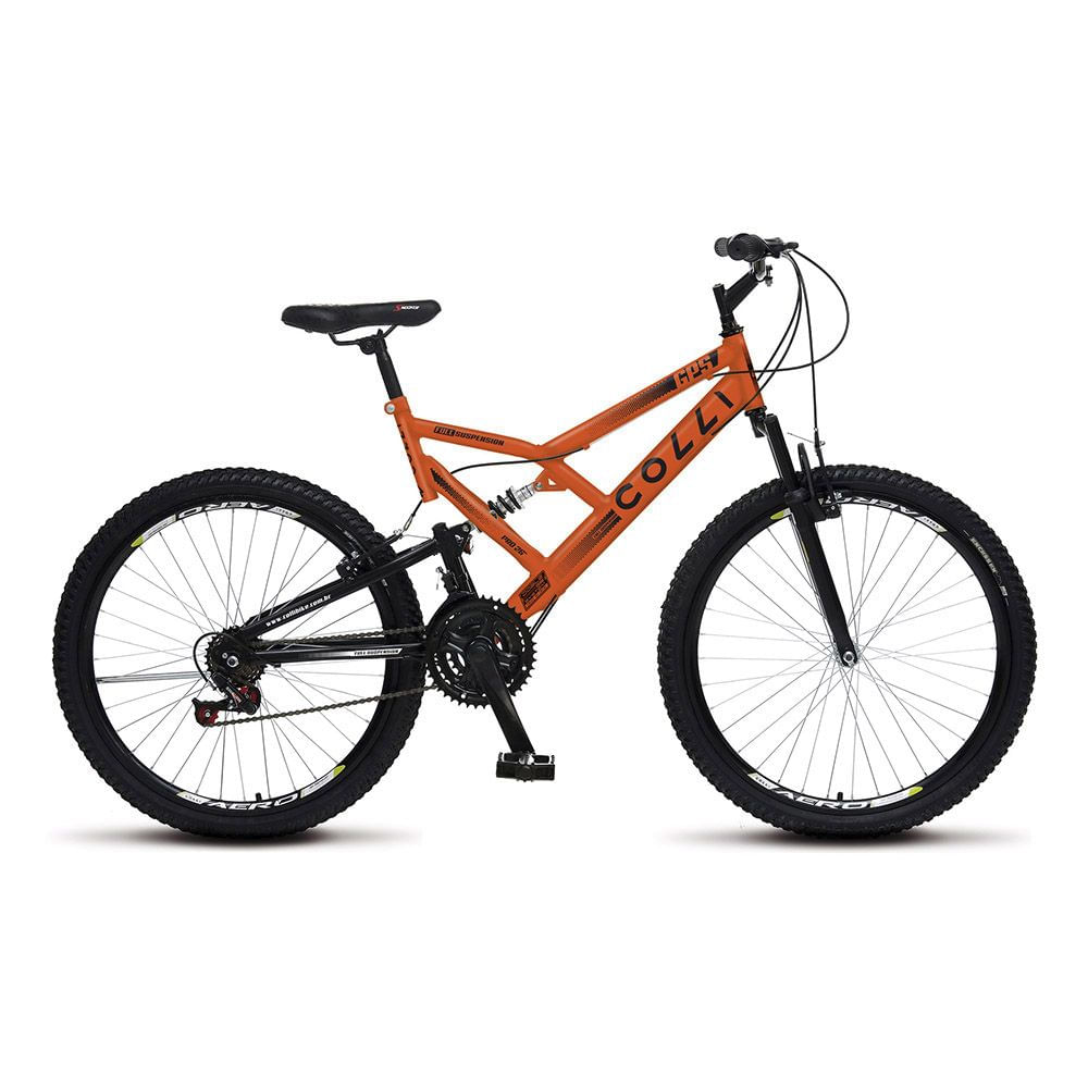 Bicicleta Colli GPS Aro-20 Com Dupla Suspensão, 36 Raias e 21