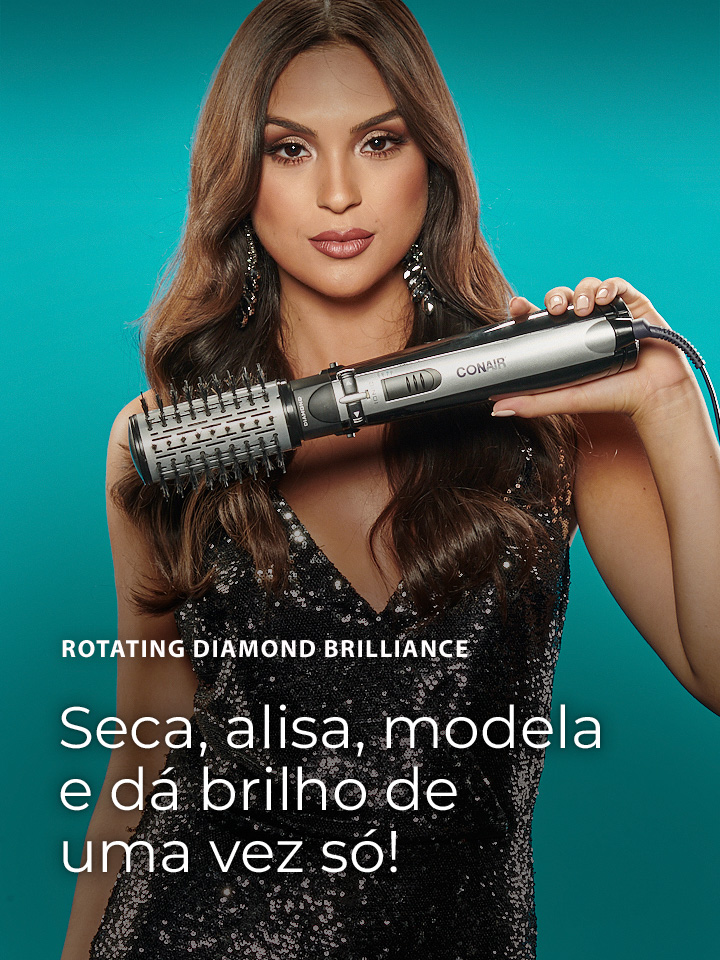 Escova rotating air clearance brush diamond brilliance conair